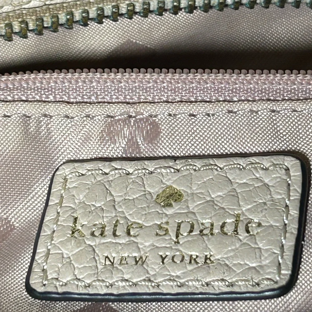 Kate Spade Black and Cream Pebbled Leather Shoulder Bag 11” x 10” NWOT - Picture 14 of 17